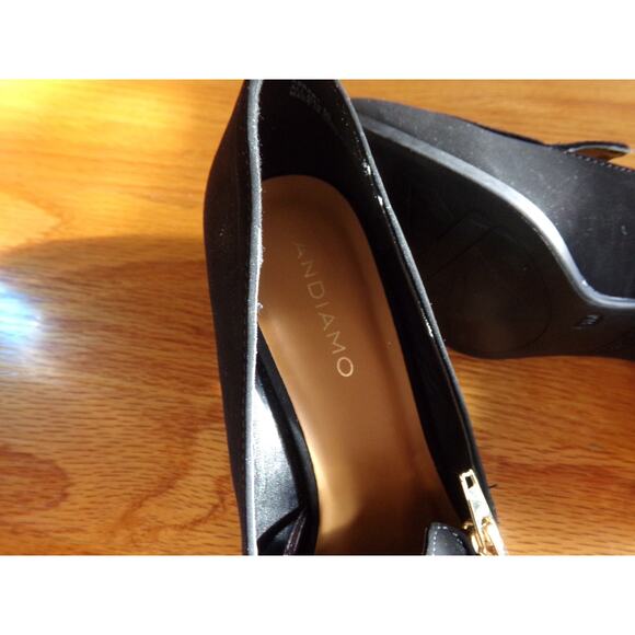 Andiamo Abrant black faux suede loafers size 8‎ New No Box - Picture 4 of 5